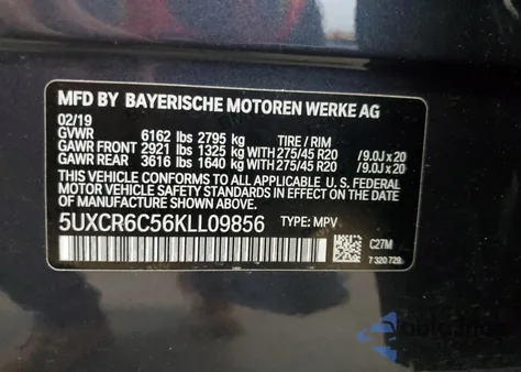 2019 BMW X5 xDrive40I from USA, damaged, VIN 5UXCR6C56KLL09856